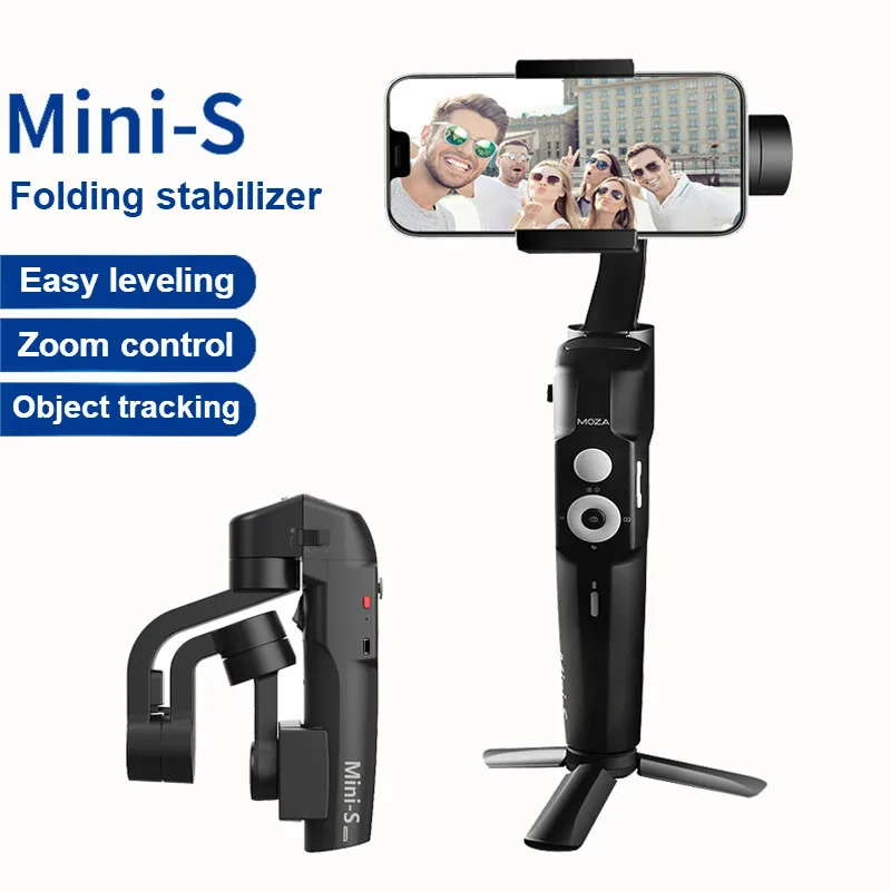 

MOZA Mini S Foldable 3-Axis Handheld Gimbal Stabilizer for IOS10.0 iPhones Andriod 8.1 Smart Phones Gopro 5/6/7