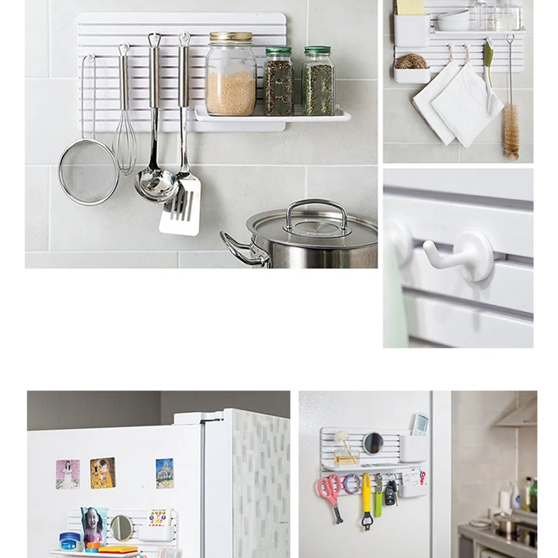 Sticky Wall Storage Rack Creative Storage Box Creative Plastic Finishing Bathroom Kitchen Rack Multifunctional Storage Board