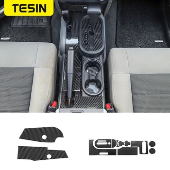 

Gear Shift Panel Cover Trim for Jeep Wrangler JK 2007-2010 Gearshift Sides Decoration Decal Sticker Carbon Fiber Car Accessories