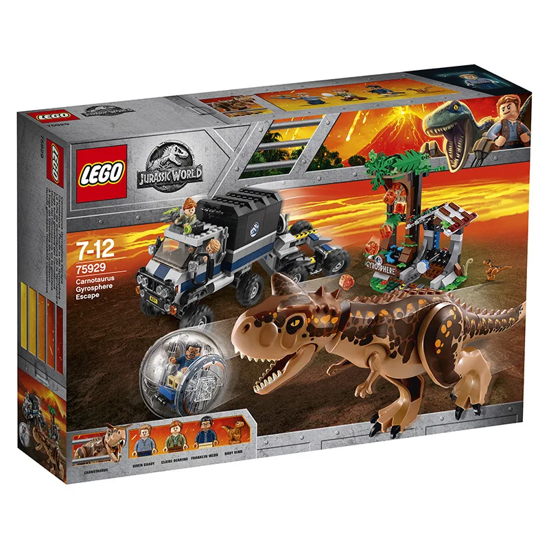 

May New Products LEGO Building Blocks Jurassic World Boy Assembled Toys Food Beef Cattle Dragon Escape 75929 Toy