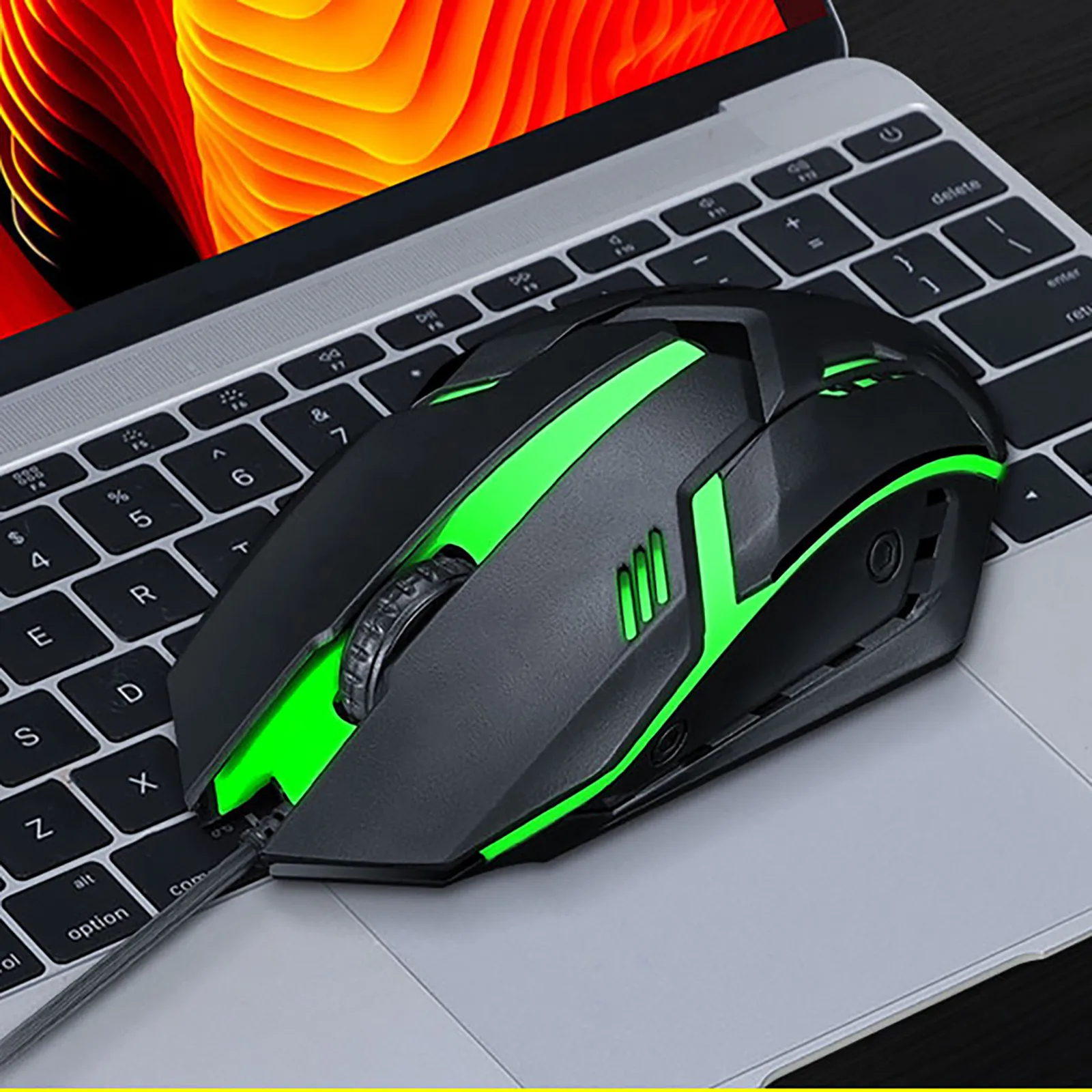 Fashion TF200 Rainbow Backlight Usb Ergonomic Gaming Keyboard and Mouse Set Gaming keyboard Wired Gaming Mouse Kit 104 Keycaps