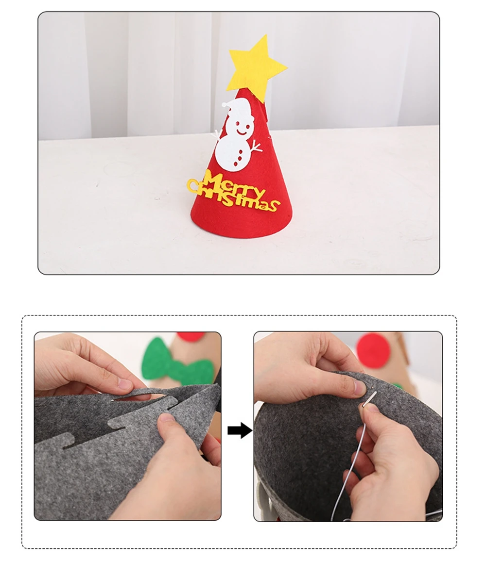 1Pc Christmas Hat Merry Christmas Hat Decor Xmas Cap Children New Year Cap Ornament Home Bar Club Birthday Party Gifts Supplies