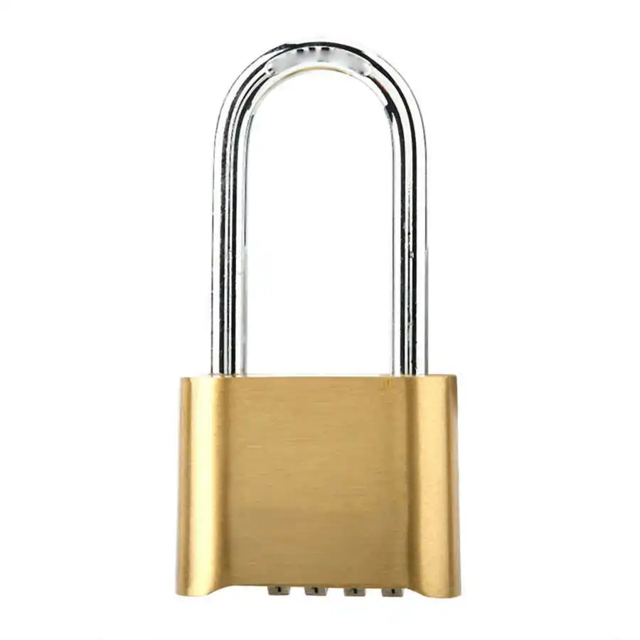 4 Digit Combination Code Long lock Padlock Waterproof Brass Outdoor Lock Luggage/Suitcase/Gate | Безопасность и защита
