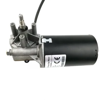 

50RPM GW70105 dc 24 v 8N.m 6.5 A low speed high torque worm gear reducer motor, wiper, barbecue grill motor - right Thread shaft