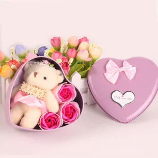 Teacher's Day Gift 7 Flower Soap Flower Small Bouquet Practical Wedding Supplies Birthday Gift Creative Small Gift Wholesale