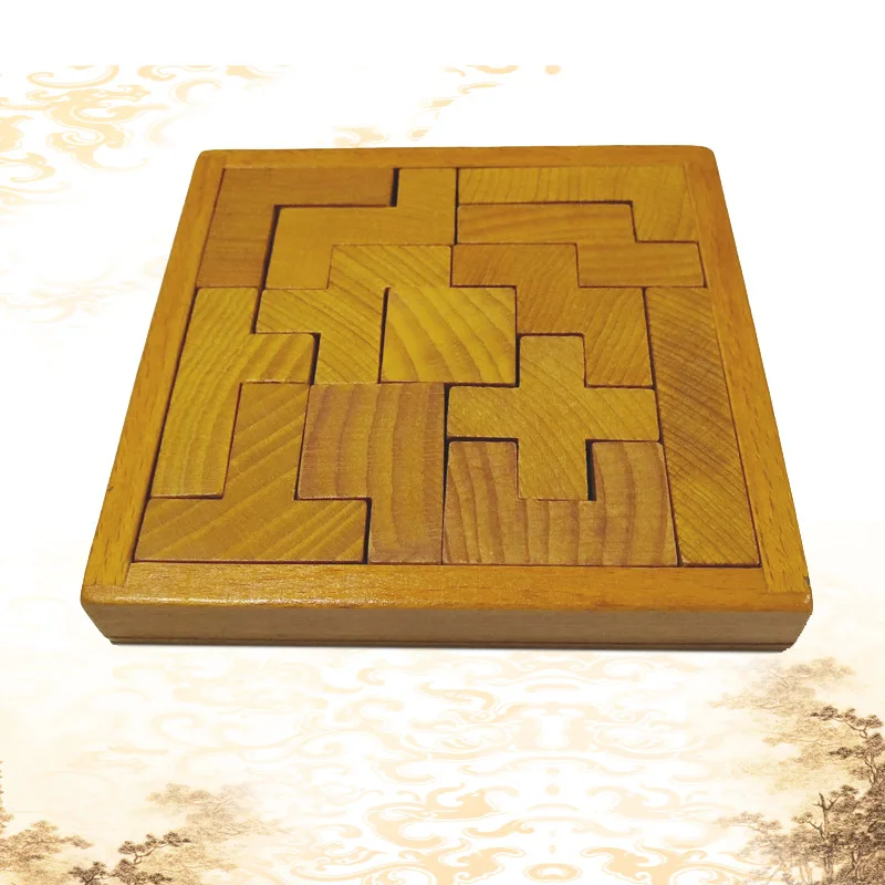 Wooden Puzzle Toy Building Blocks Thirteen Block Nerve-Racking Building Blocks