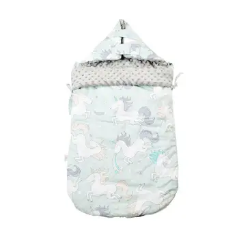 

Baby Sleeping Bag Cotton Knitting Warm Autumn Winter Thickening Dual Use Thick Manual Swaddle Stroller Sleepsacks