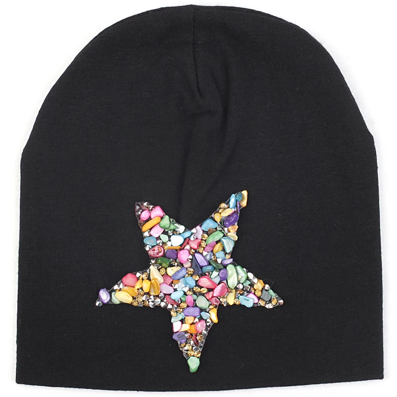 Multicolor-1 black Хлопковые носки унисекс для малышей со звездами Череп Шапочки для девочек и мальчиков для новорожденных; зимняя теплая шапочка Шапки вязаные круглые шапки без полей для От 0 до 3 месяцев - Цвет: Multicolor-1 black