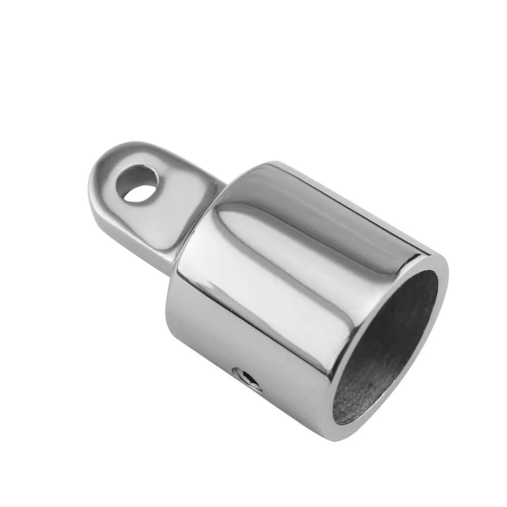 Stainless Steel Pipe Eye End Cap 22mm25mm Bimini Top Fitting Hardware /Marine Boat Yacht External Eye End / Canopy Tube End