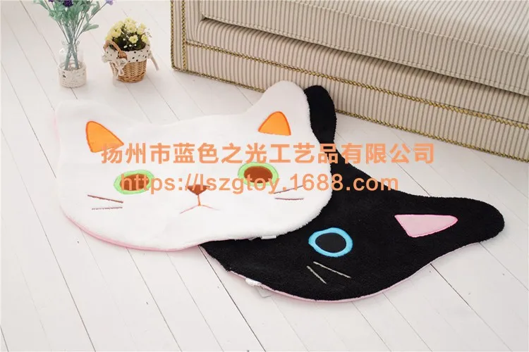 Hot Selling Cat Black And White Mat Creative Plush Toy Doll-Processing Customizable Logo Recruit Agents