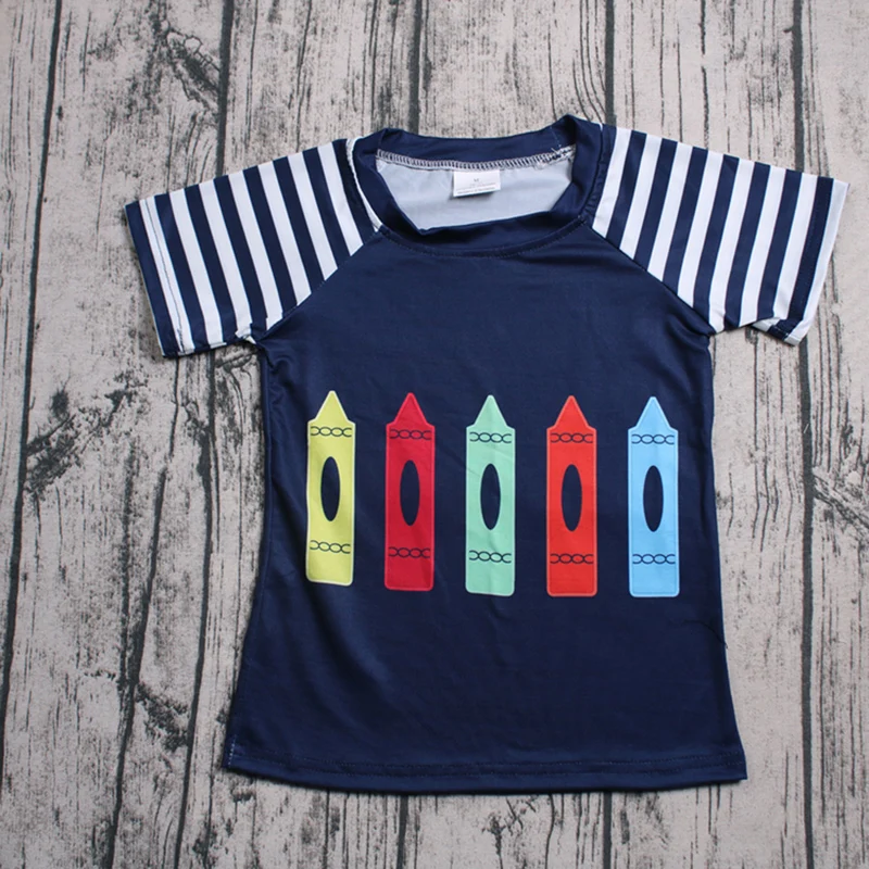 Toddler Kids Shirts Summer Kids Pencil Baby Boys T shirts Short Sleeve Girls Tops Tees Tshirt Cotton Children Clothing