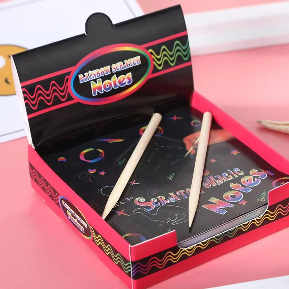scratch art box of rainbow mini notes