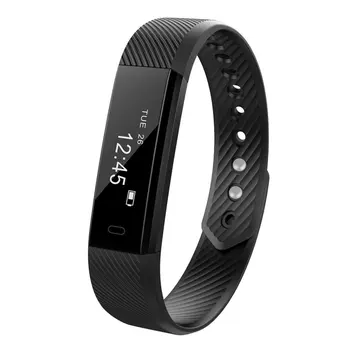 

ID115 Smart Hear Rate Monitor Bracelet Fitness Tracker Passometer Sleep Monitor Track Waterproof Sport Smart Wristband