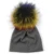 Geebro Newborn Baby Girls Boys Winter Cotton Stretch Beanies hats Caps Soft Baby Kids With 15 cm Real fur pompom Gifts 12