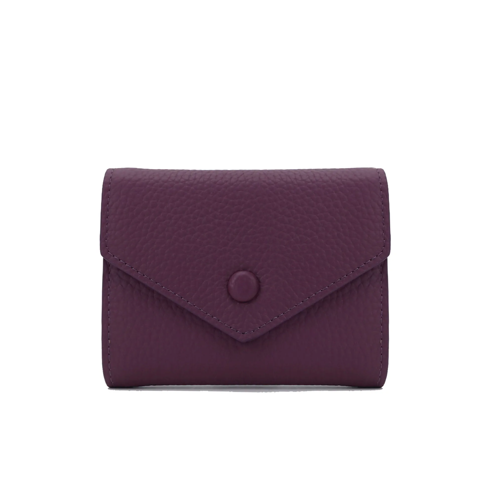 Customized Women's Genuine Leather Envelope Wallet - Candy Color Slim Card Holder with Hasp Closure