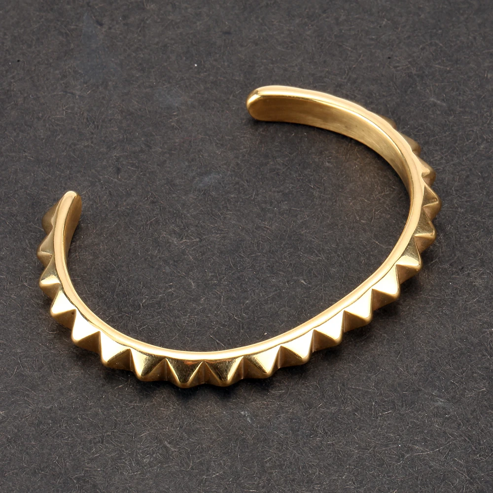 Мужской Открытый Браслет манжета твист шипы проволока Pulsera титановая сталь геометрический браслет браслеты