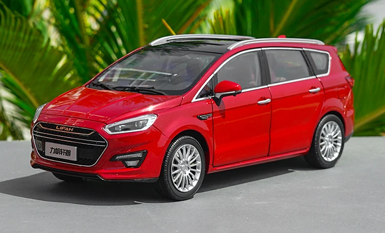 1:18 литья под давлением Lifan MPV масштаб Миниатюрная модель с небольшим подарком красный/белый