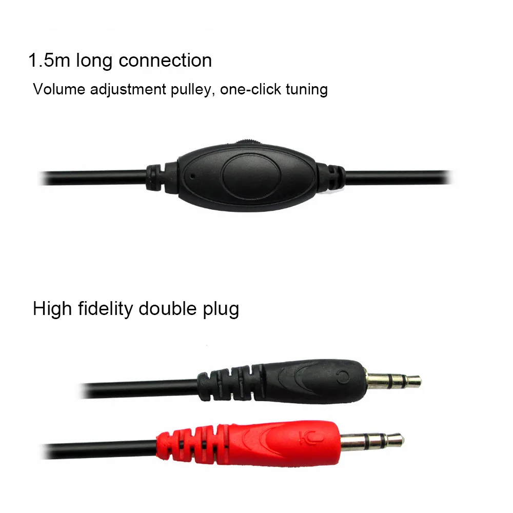 3 5mm Wired Gaming Headphones Surround Stereo Headset Earphone With Micphone For Laptop Computer PC Skype MSN PS4 Play Station 4