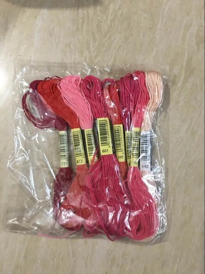 Новые 8 цветов Смешанные 7 5 м DMC нитки для вышивания декоративным стежком DIY