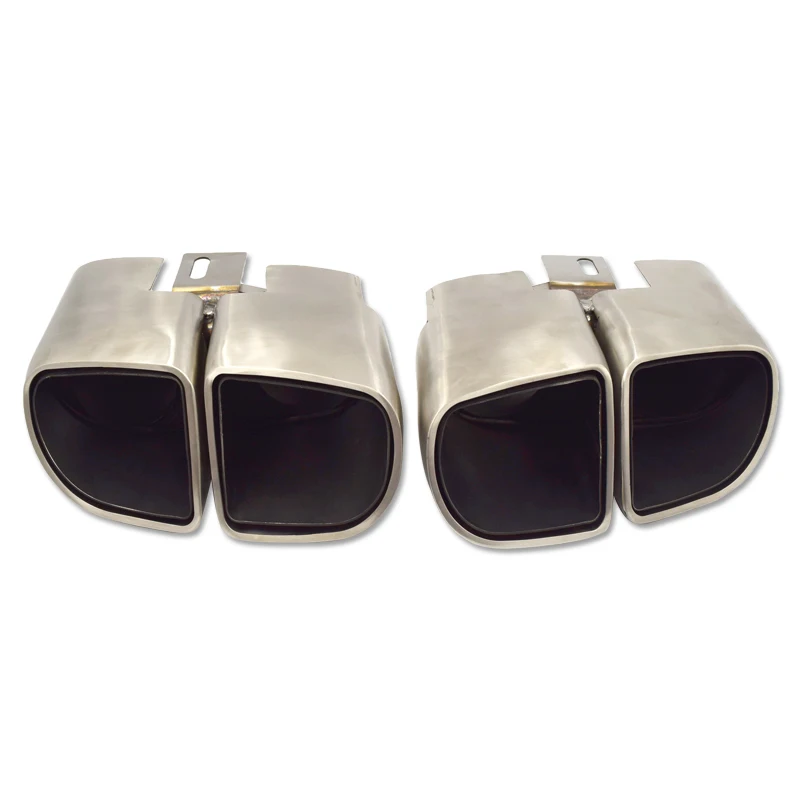 1 пара квадратных выхлопных труб из нержавеющей стали задний глушитель Exhuast для