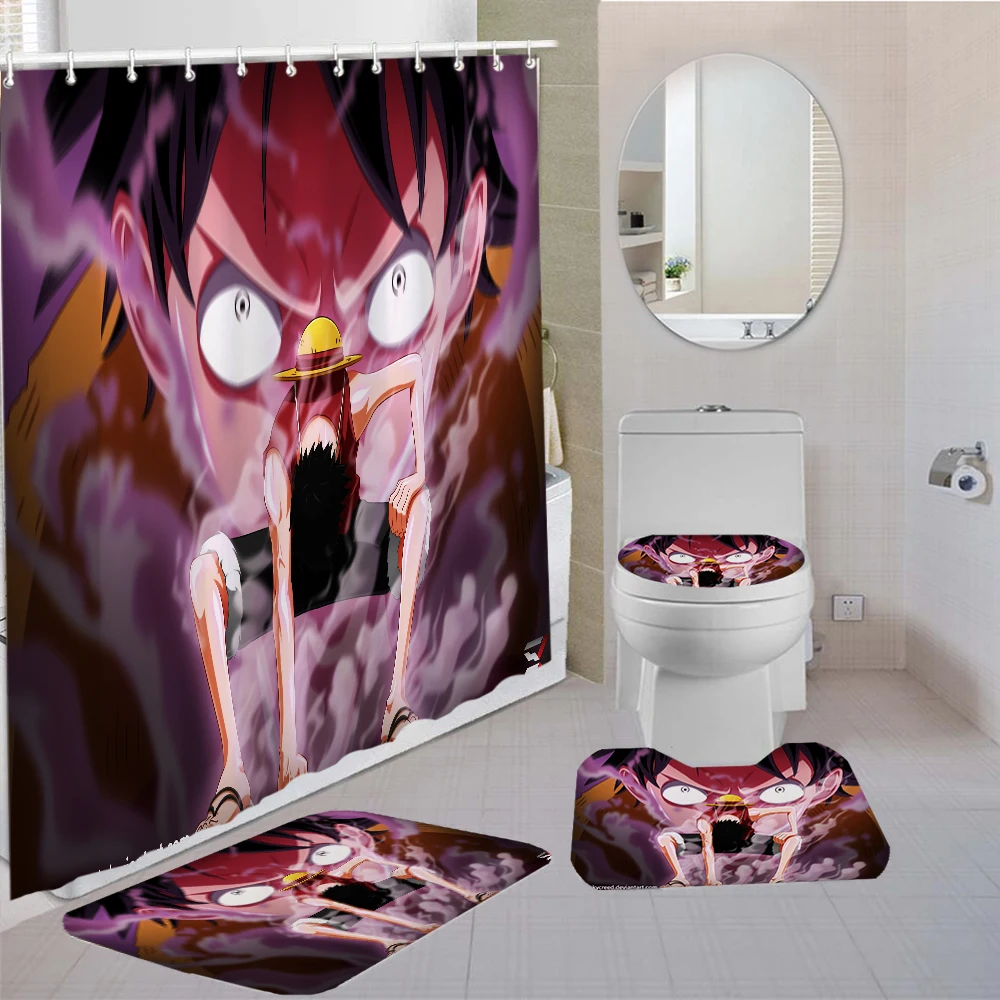 4個カーテンワンピースルフィシャワートイレマットホットアニメ子供風呂セット3d印刷浴室快適なシャワーカーテンセット Shower Curtains Aliexpress 4個カーテンワンピースルフィシャワートイレマットホットアニメ子供風呂セット3d印刷浴室快適なシャワーカーテンセット Shower Curtains Aliexpress