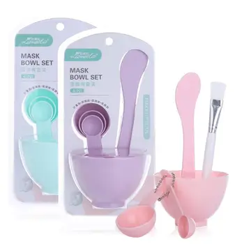 

18 Pcs=3 Sets DIY Beauty Mask Bowl Set Reusable Makeup Tools Set Pink Green Purple