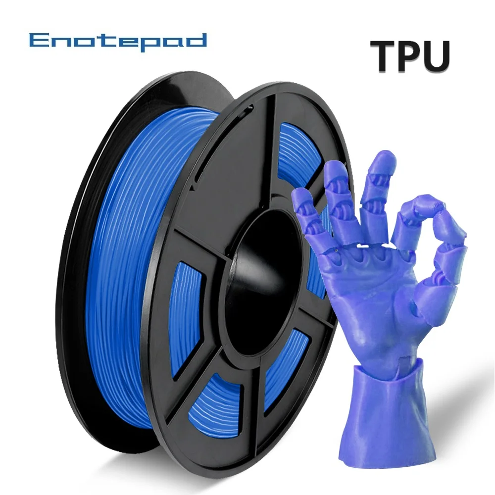 Нить для 3D принтера Enotepad нить из ТПУ 1 75 мм 0 5 фунта 02 кг низкая точность запаха +/