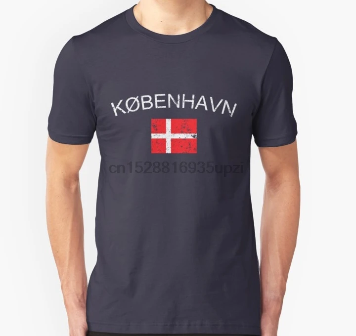 Мужская футболка Kobenhavn винтажная Спортивная Дания Копенгагена футболки Топ |