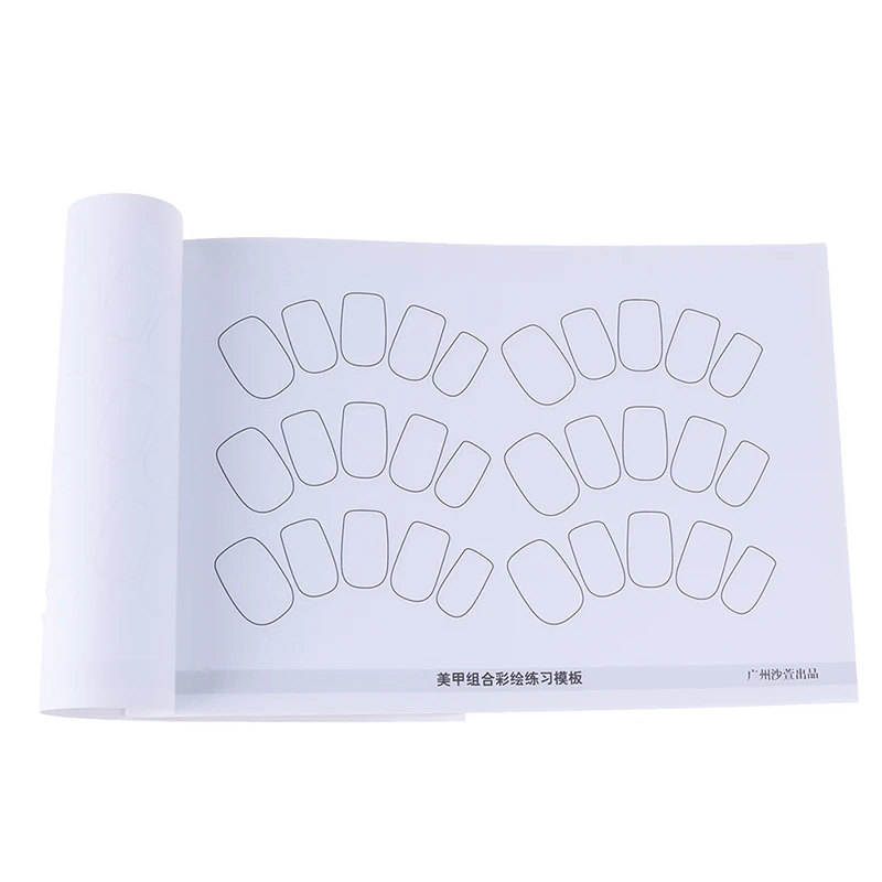 24 страницы дизайн ногтей практика Книга цветной рисунок живопись маникюрный шаблон инструменты мульти-формы ногтей