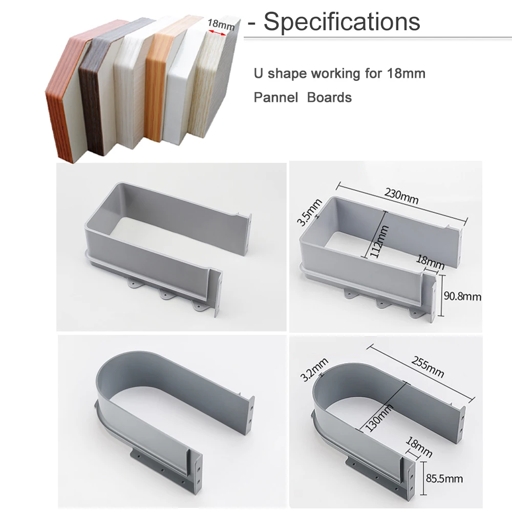 Plastic U Shape Drawer Drain Space For Bathroom Kitchen Furniture Plastic Cabinet Sink Drain Pipe Recessed U for Basin Drainage