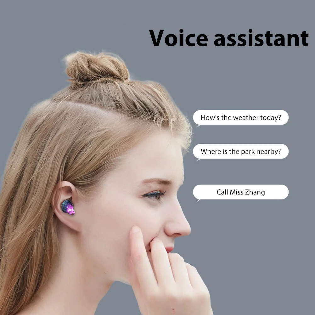 Стильные TWS беспроводные наушники Bluetooth 5,0 водонепроницаемые наушники с сенсорным управлением музыкальные стерео спортивные HD наушники-вкладыши для звонков