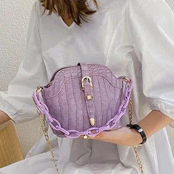 

Stone Pattern PU Leather Crossbody Bags for Women 2020 Small Shoulder Handbags Lady Fashion Chain Totes Purses Messenger Bags