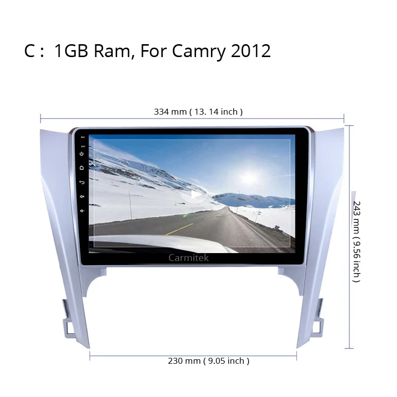 Android 9 Camry gps навигации для Toyota Camry Orion vx 40 50 2006 2007 2008 2009 2010 2011 2012 2013 - Цвет: C