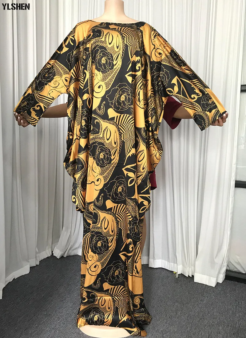 Super Size African Dresses For Women 2020 Summer Loose Style Printed African Long Maxi Dress Dashiki Boubou Robe Africaine Femme 03