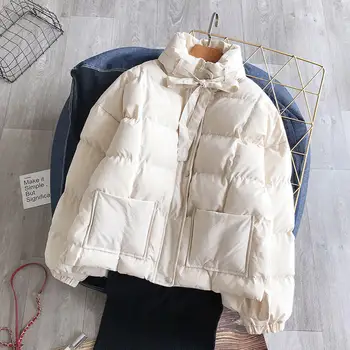 

Winter Jacket Women Parka Casual Down Cotton Coat Female Padded Oversize Thicken Warm Winter Parkas Women Coat Outerwear Q2225