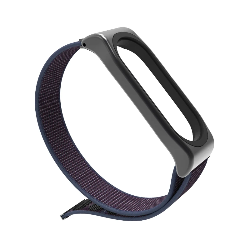 Mi jobs mi Band 4 3 Nyion Loopback ремень аксессуары для Xiaomi mi Band 3 умные наручные часы браслет для mi Band 4 3 ремешок для часов - Цвет: Midnight blue