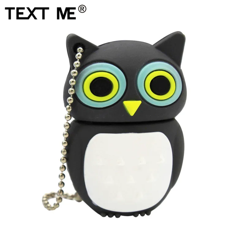Usb флеш накопитель TEXT ME розовый синий коричневый с рисунком совы usb 2 0 4 ГБ 8 16 32 64
