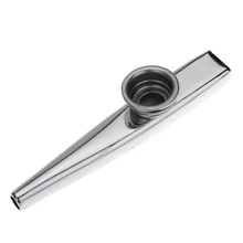 Kazoo Алюминиевый сплав металла с 5 шт подарки диафрагма для флейты для детей любителей музыки-серебро