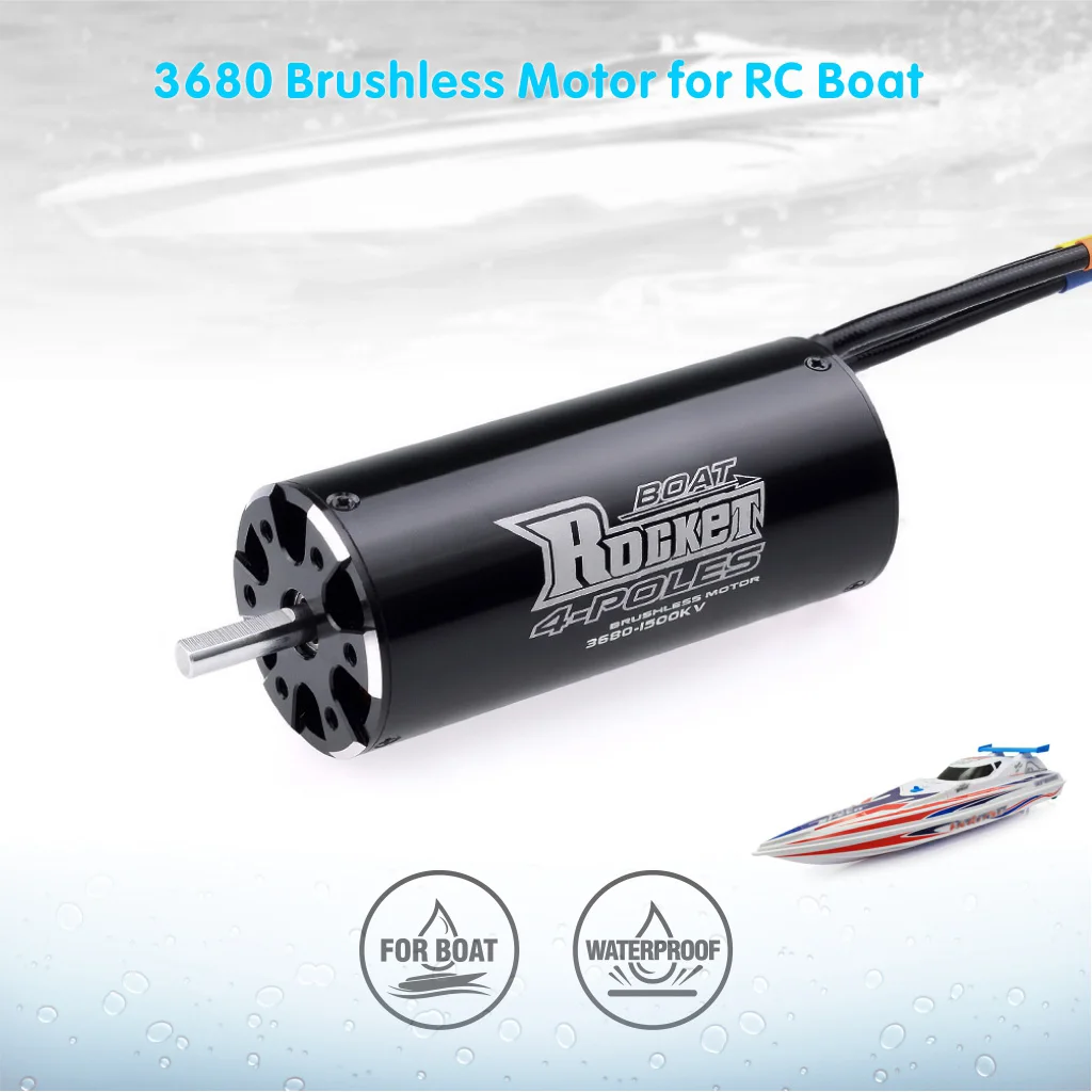 Rocket 3680 rc boat motor for boat electric brushless motor 2kw 24v 19v 26v 34v 38v 50000 rpm