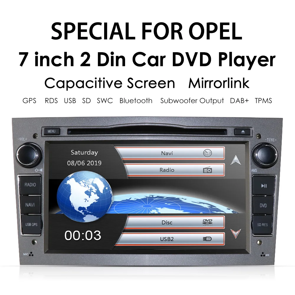 Best 7 inch 2 din pouces Double Din dans le tableau de bord pour Opel Vauxhall Corsa Vectra Astra GPS Navigation lecteur DVD lien mir 1