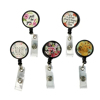 

5pcs Telescopic Convenient Fashion Work Badges Accessories Anti-lost ID Card Holder for Officer Nurse
