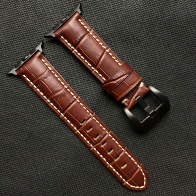 leather watch strap for Apple Watch Band series 7 6 SE 5 4 3 44mm 40mm 45mm 41mm 42mm 38mm iwatch watch bracelet
