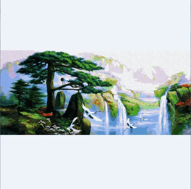 

Genuine Product DIY Digital Oil Painting Wholesale Joined Living Room Office Significantly Landscape Scenery Welcoming Pine