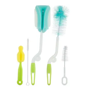 

Bottle Brush Set Of 5 Baby Products 360 Degree Sponge Bottle Brush With Nipple Brush Straw Brush Five-Piece Set