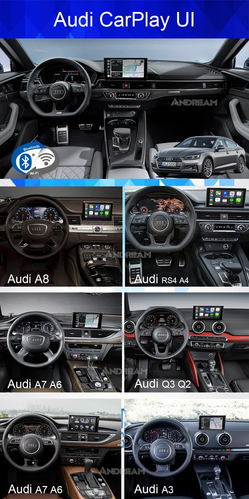Беспроводной CarPlay для audi A6 a5 c7/A7/S6 c7 rs6 carplay для audi CarPlay OEM обновление экрана MMI система Мультимедиа AirPlay