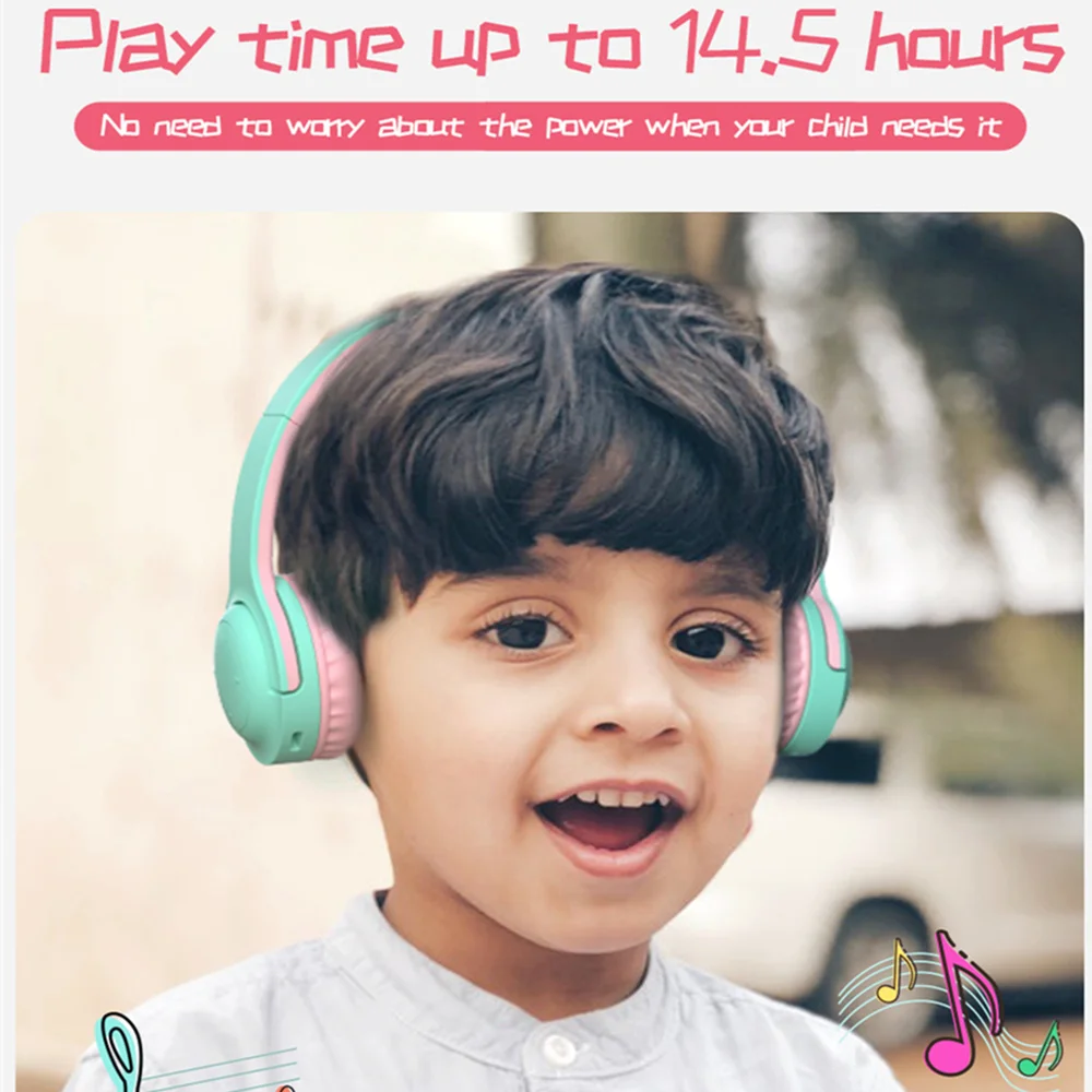 E3 Bluetooth 5 0 Kids Headphones with 93dB Limited Volume Wireless Headphones Foldable Stereo Over Ear For Kid phone pc laptop