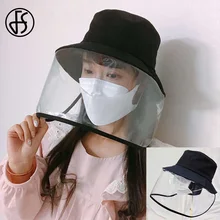 Fs 2020 primavera vírus coronário capa protetora proteção para os olhos balde chapéu anti-pólen máscara feminino masculino anti-saliva rosto tampas(China)