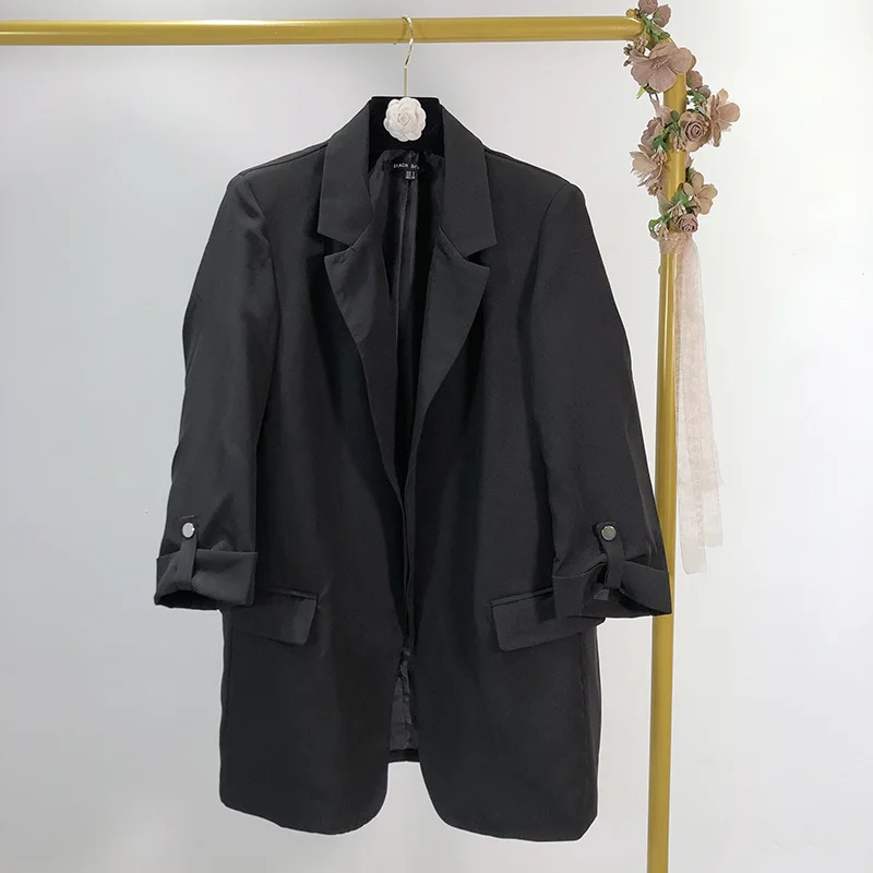 Осень 2019 Новый корейский стиль костюм куртка темперамент три четверти рукав куртка Женская мода Повседневная Женская одежда F070