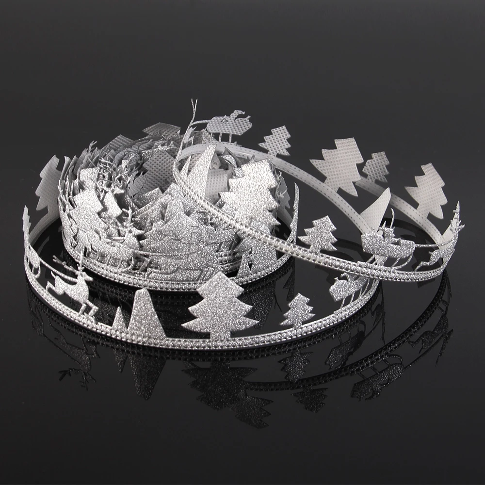 Аксессуары David рождественские снежные кусочки блестящие полая лента (сзади с