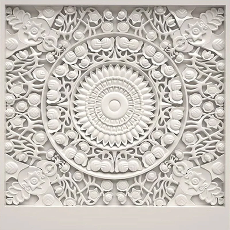 Mural 3D de pared Mandala de flores Arquitectura Esculturas Floral MURALES 3D DE PARED Novedades REBAJAS DE ENERO Top Ventas